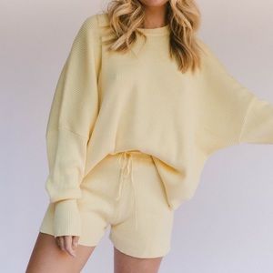 Lullaby Club Alex Knit Sweater in Lemon (S/M/L)